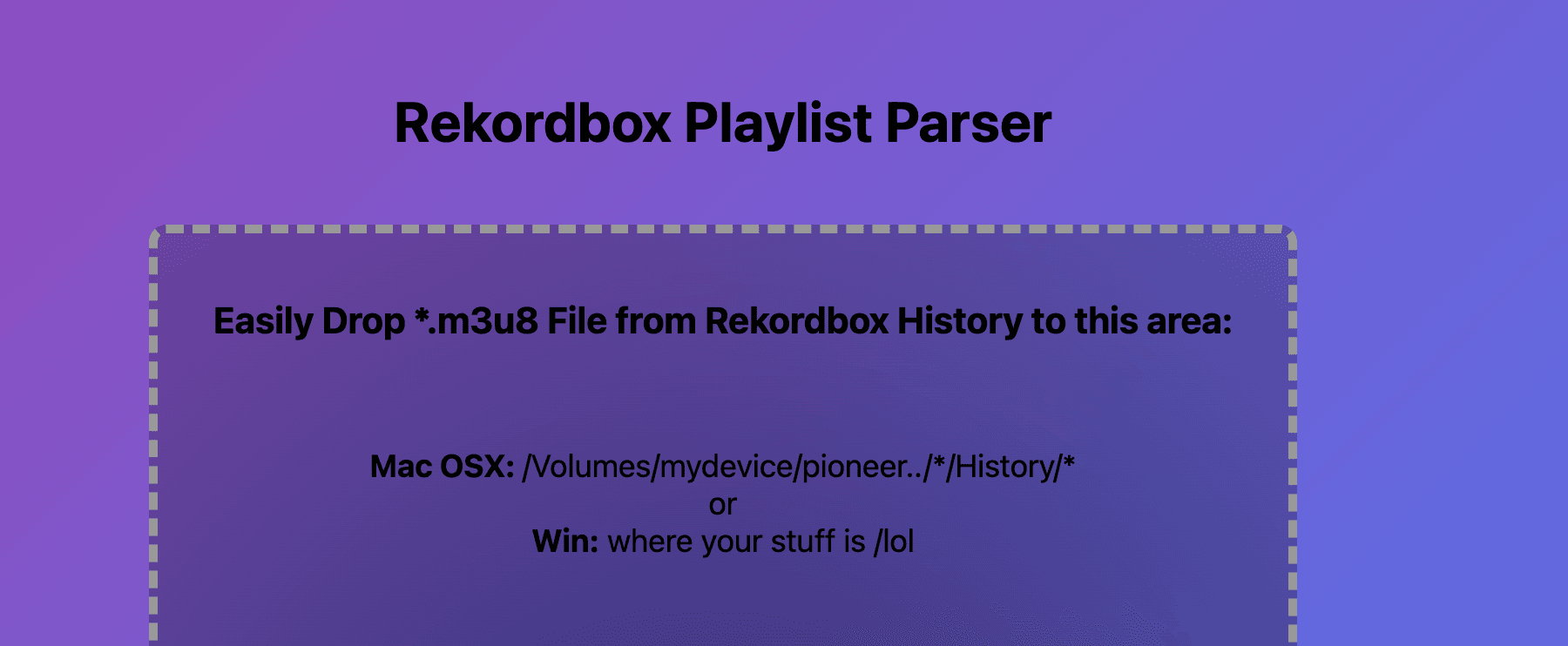 Rekordbox Playlist Parser
